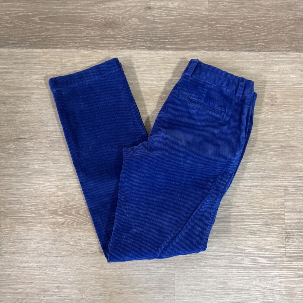 Vineyard Vines Breaker Pant Mens 30x32 Blue Slim Fit Corduroy Trousers